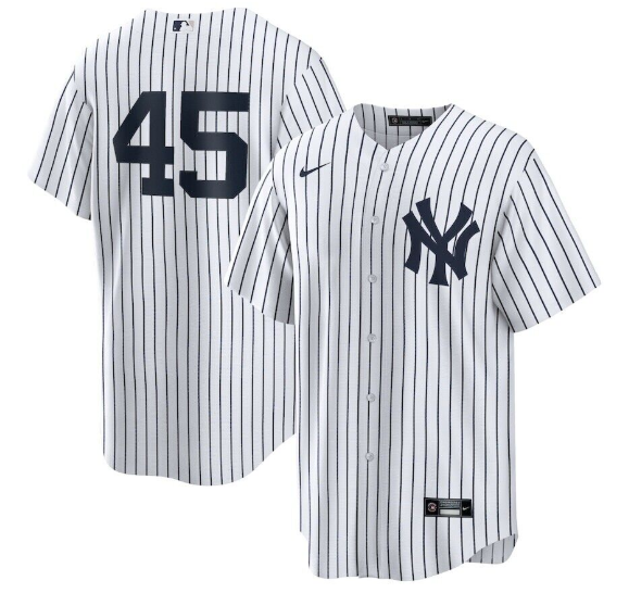 Youth New York Yankees #45 Gerrit Cole White Cool Base Stitched Baseball Jerseyase Stitched Baseball Jersey